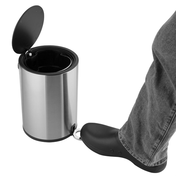 Jantex Pedal Bin Brushed Steel 6Ltr Jantex Pedal Bin Brushed Steel 6Ltr