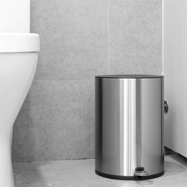 Jantex Pedal Bin Brushed Steel 6Ltr Jantex Pedal Bin Brushed Steel 6Ltr