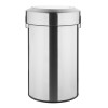Bolero Bin with Swing Lid Brushed Steel - 70Ltr