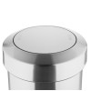 Bolero Bin with Swing Lid Brushed Steel - 70Ltr