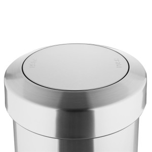 Bolero Bin with Swing Lid Brushed Steel - 70Ltr