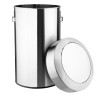 Bolero Bin with Swing Lid Brushed Steel - 70Ltr