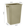 Jantex Slim Bin Beige 60Ltr Jantex Slim Bin Beige 60Ltr