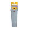 Rubbermaid Slim Jim Plastic Recycling Station Yellow 87Ltr Rubbermaid Slim Jim Plastic Recycling Station Yellow 87Ltr