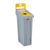 Rubbermaid Slim Jim Plastic Recycling Station Yellow 87Ltr Rubbermaid Slim Jim Plastic Recycling Station Yellow 87Ltr