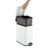 Jantex Slim Pedal Bin White 5Ltr Jantex Slim Pedal Bin White 5Ltr