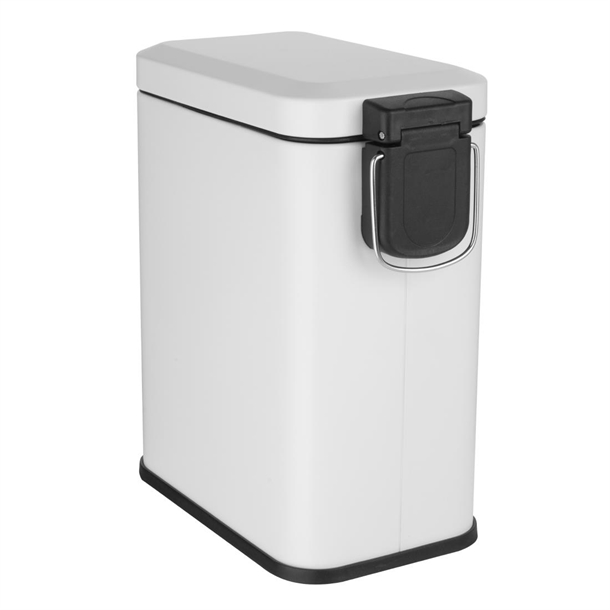 Jantex Slim Pedal Bin White 5Ltr Jantex Slim Pedal Bin White 5Ltr