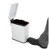 Jantex Slim Pedal Bin White 5Ltr Jantex Slim Pedal Bin White 5Ltr