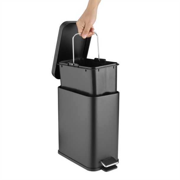 Jantex Slim Pedal Bin Black 5Ltr Jantex Slim Pedal Bin Black 5Ltr