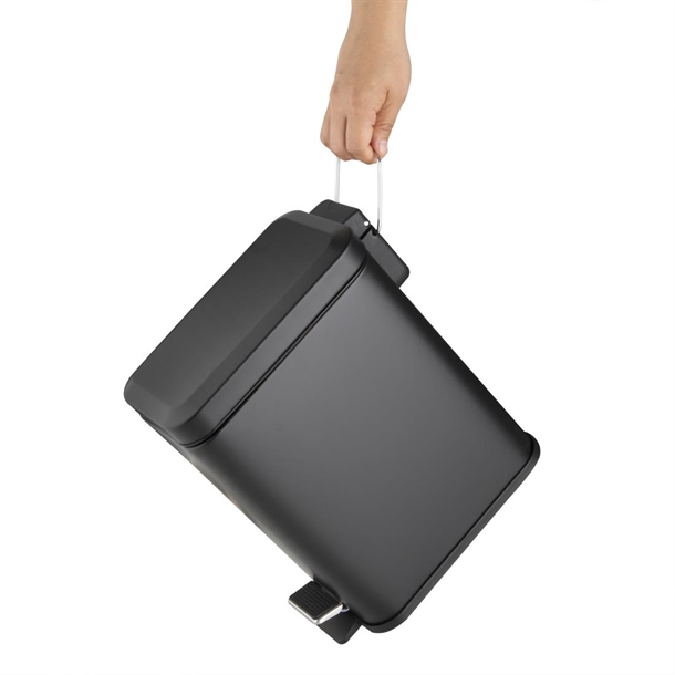 Jantex Slim Pedal Bin Black 5Ltr Jantex Slim Pedal Bin Black 5Ltr