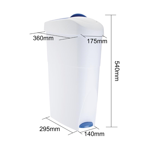 Jantex Sanitary Pedal Bin 18Ltr