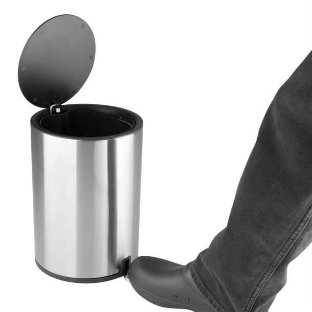 Jantex Pedal Bin Brushed Steel 3Ltr Jantex Pedal Bin Brushed Steel 3Ltr