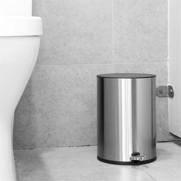 Jantex Pedal Bin Brushed Steel 3Ltr Jantex Pedal Bin Brushed Steel 3Ltr