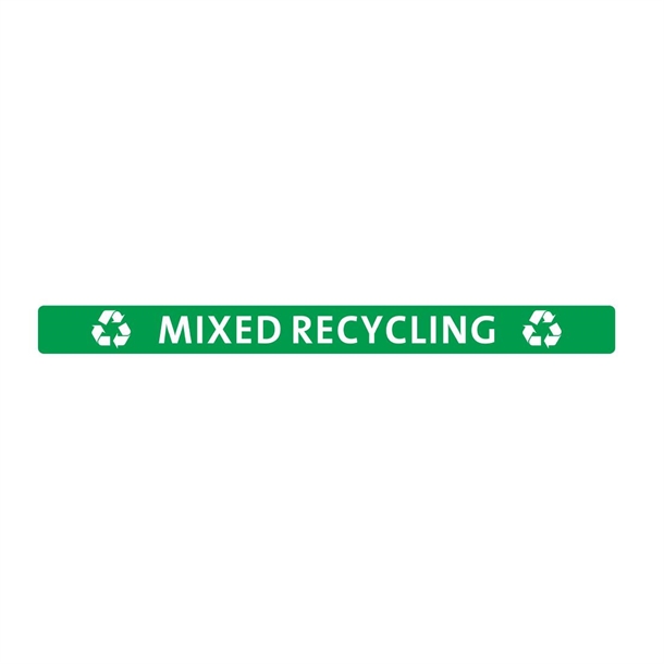 Jantex Slim Bin Lid Mixed Recycling Label Jantex Slim Bin Lid Mixed Recycling Label