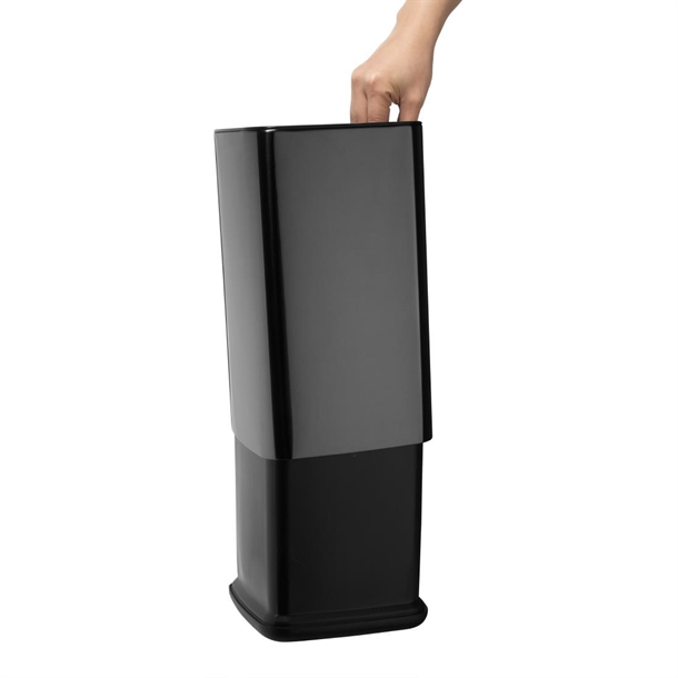 Bolero Square Waste Bin Titanium Black 7Ltr Bolero Square Waste Bin Titanium Black 7Ltr