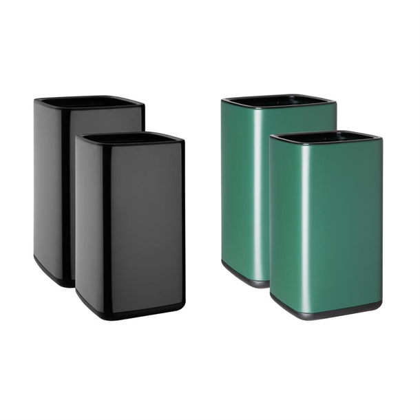 Bolero Square Waste Bin Titanium Black 7Ltr Bolero Square Waste Bin Titanium Black 7Ltr