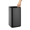 Bolero Square Waste Bin Titanium Black 10Ltr Bolero Square Waste Bin Titanium Black 10Ltr