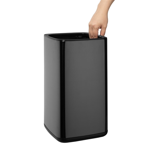 Bolero Square Waste Bin Titanium Black 10Ltr Bolero Square Waste Bin Titanium Black 10Ltr