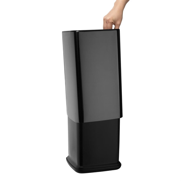 Bolero Square Waste Bin Titanium Black 10Ltr Bolero Square Waste Bin Titanium Black 10Ltr