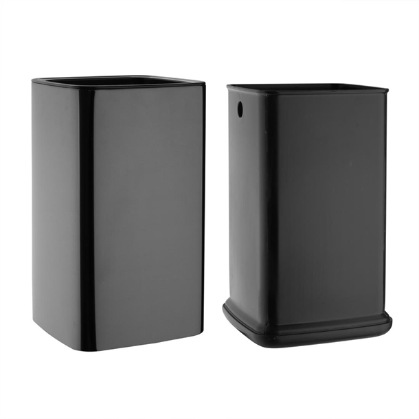 Bolero Square Waste Bin Titanium Black 10Ltr Bolero Square Waste Bin Titanium Black 10Ltr