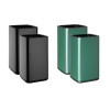 Bolero Square Waste Bin Titanium Black 10Ltr Bolero Square Waste Bin Titanium Black 10Ltr