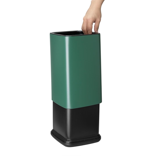 Bolero Square Waste Bin Green 7Ltr Bolero Square Waste Bin Green 7Ltr