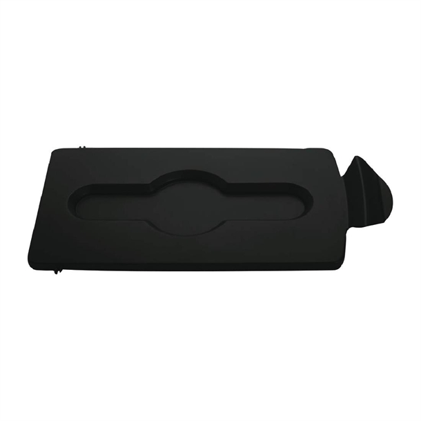 Slim Jim Recycling Station Black Closed Lid Slim Jim Recycling Station Black Closed Lid