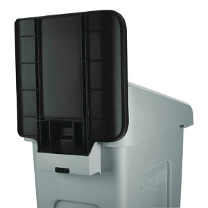 Rubbermaid Slim Jim Recycling Station Black Billboard