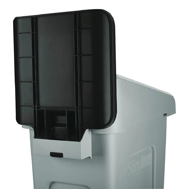 Rubbermaid Slim Jim Recycling Station Black Billboard Rubbermaid Slim Jim Recycling Station Black Billboard