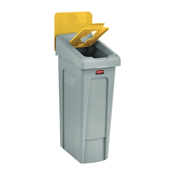 Slim Jim Recycling Station Yellow Mixed Recycling Lid Slim Jim Recycling Station Yellow Mixed Recycling Lid
