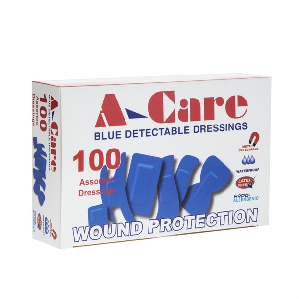 Blue Assorted Plasters (100 Pack) Blue Assorted Plasters (100 Pack)
