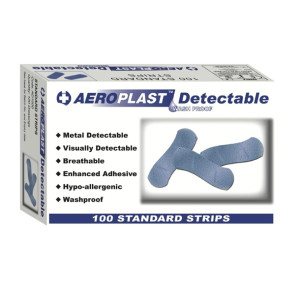 Blue Strip Detectable Plasters (100 Pack)