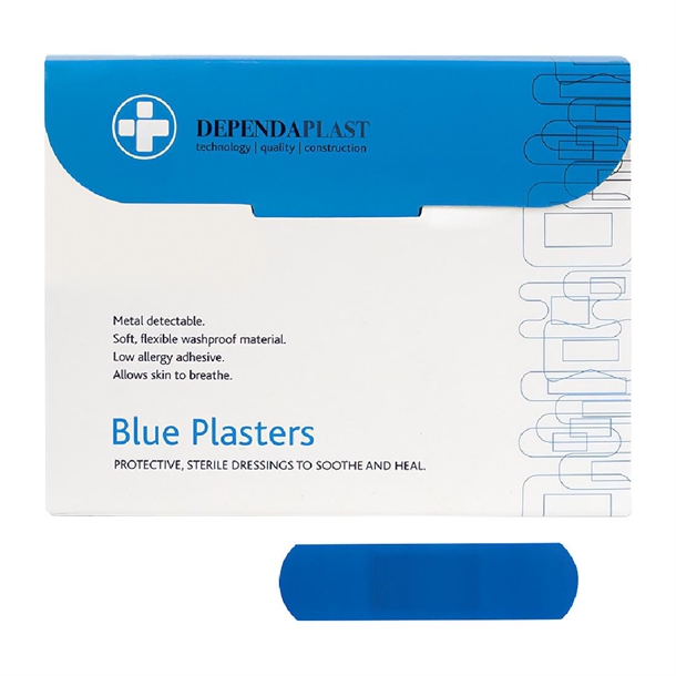 Dependaplast Blue Food Area Plasters 750x250mm (100 Pack)