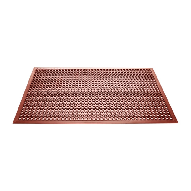 Jantex Rubber Grease-resistant Anti-Fatigue Mat Red - 1500 x 900mm Jantex Rubber Grease-resistant Anti-Fatigue Mat Red - 1500 x 900mm