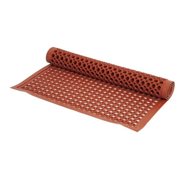 Jantex Rubber Grease-resistant Anti-Fatigue Mat Red - 1500 x 900mm Jantex Rubber Grease-resistant Anti-Fatigue Mat Red - 1500 x 900mm