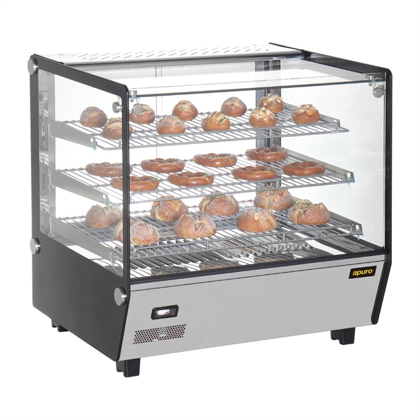 Apuro Square Countertop Heated Display Merchandiser 120Ltr