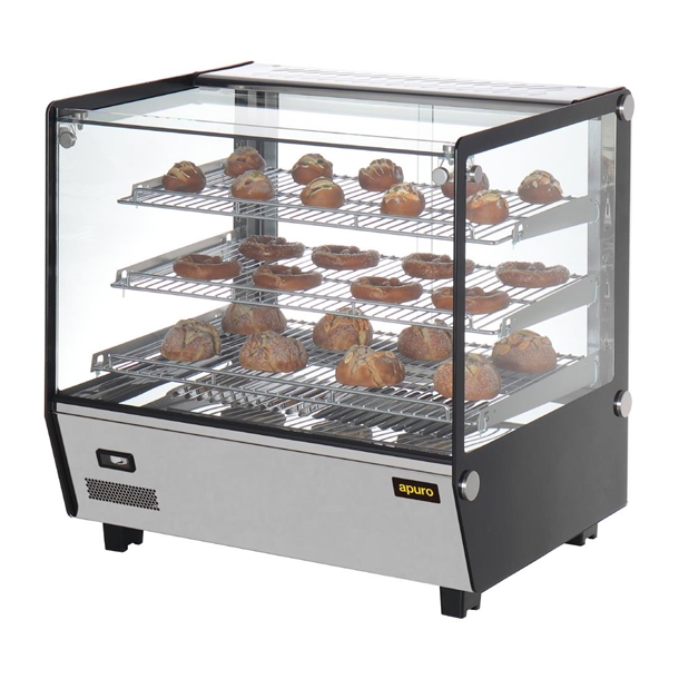 Apuro Square Countertop Heated Display Merchandiser 120Ltr