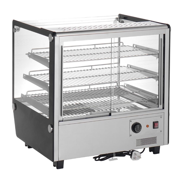 Apuro Square Countertop Heated Display Merchandiser 120Ltr