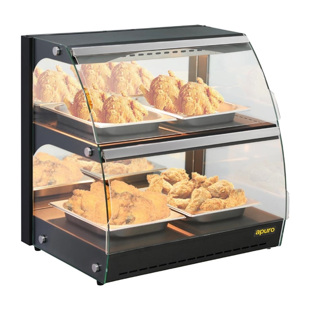 Apuro Self-Serve Heated Display Unit with Hinged Doors Apuro Self-Serve Heated Display Unit with Hinged Doors