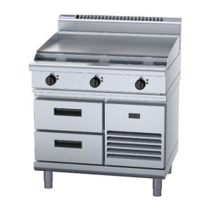 Waldorf 800 Series RN8609E-RB Refrigerated Base Cooktop & Griddle 900mm