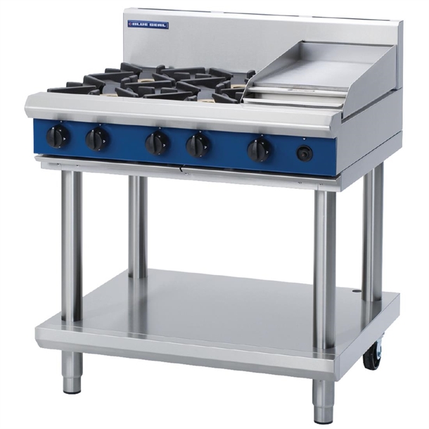 Blue Seal by Moffat Freestanding 4 Burner Gas Cooktop with Griddle Plate G516CLS Blue Seal by Moffat Freestanding 4 Burner Gas Cooktop with Griddle Plate G516CLS