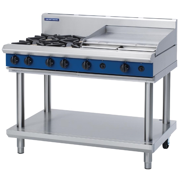 Blue Seal by Moffat Freestanding 4 Burner Gas Cooktop with Griddle Plate G518B LS Blue Seal by Moffat Freestanding 4 Burner Gas Cooktop with Griddle Plate G518B LS