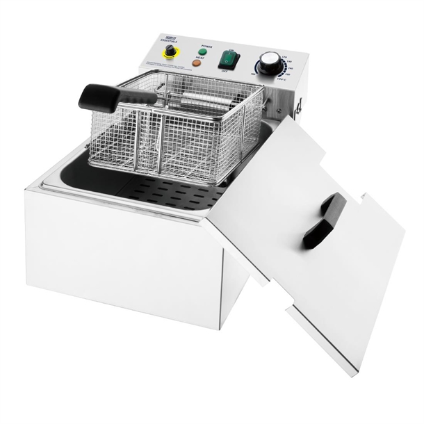 Nisbets Essentials Single Tank Electric Fryer - 5Ltr - 2.2kW