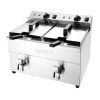 Apuro Twin Tank Induction Fryer - 2x7.5ltr - 2x3kW