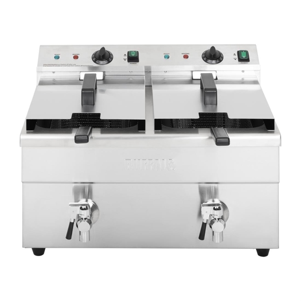 Apuro Twin Tank Induction Fryer - 2x7.5ltr - 2x3kW