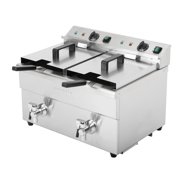 Apuro Twin Tank Induction Fryer - 2x7.5ltr - 2x3kW