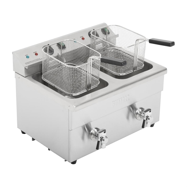 Apuro Twin Tank Induction Fryer - 2x7.5ltr - 2x3kW