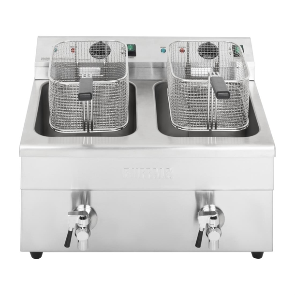 Apuro Twin Tank Induction Fryer - 2x7.5ltr - 2x3kW