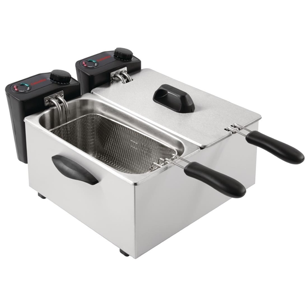 Caterlite Light Duty Twin Tank Fryer - 2x3.5Ltr - 2x2.2kW
