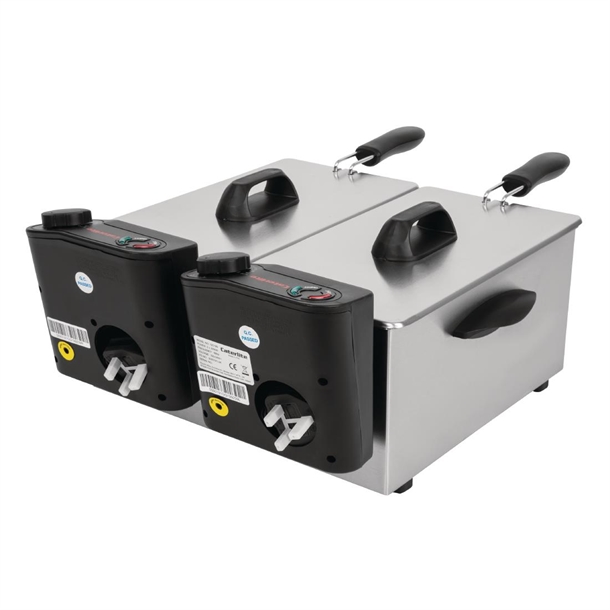 Caterlite Light Duty Twin Tank Fryer - 2x3.5Ltr - 2x2.2kW
